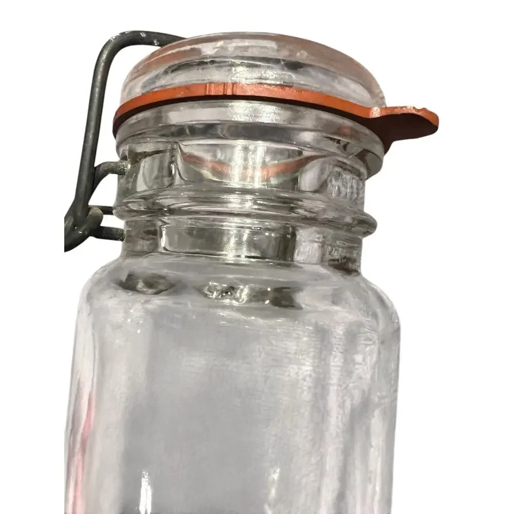 Vintage Glass Wire Closure Jar 1877 Canning With Wire Bail